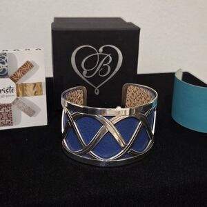 Silver and Blue Cuff BRIGHTON Bracelet